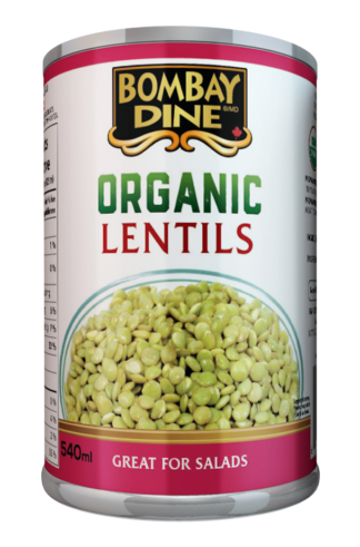 Bombay Dine Organic Green Lentils - 540ml