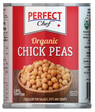 Perfect Chef Organic Chick Peas - 2.84L