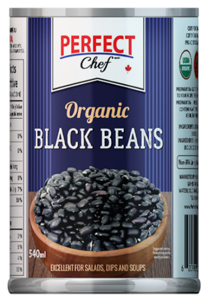 Perfect Chef Organic Black Beans - 398ml