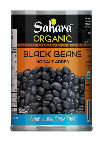 Sahara Organic Black Turtle Beans - 540ml